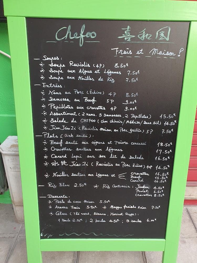 Chefoo Restaurant Chinois - Menu Image 2